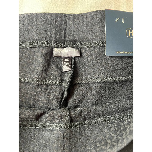 Rafaella Black Pull On Pants Comfort Capri Size 14P NWT - Picture 8 of 12